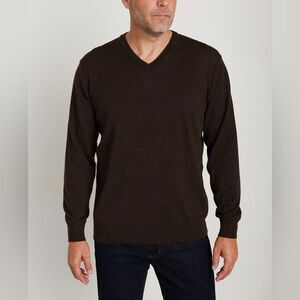 Mario Gilberti Brown 100% Merino Wool Sweater Made in Italy Men’s XL